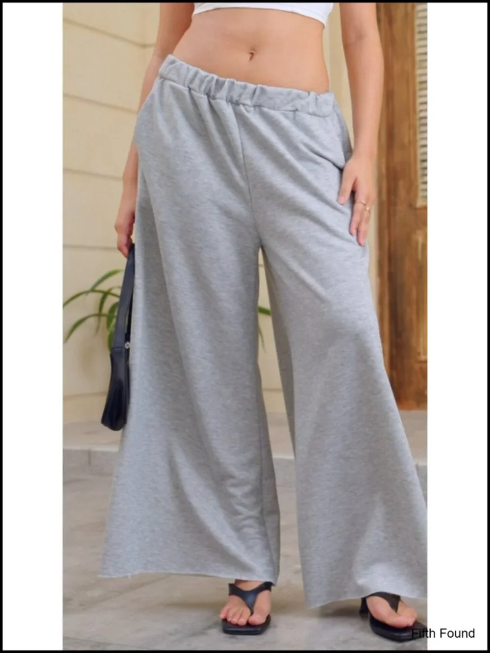 Wide Leg Sweatpants High Elastic Waist Flowy Palazzo Pants Loose Baggy